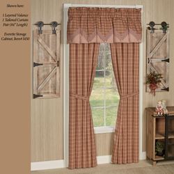 Sawyer Mill Red Layered Valance Dark Red