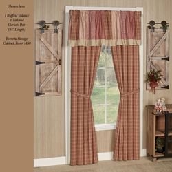 Sawyer Mill Red Ruffled Valance Dark Red