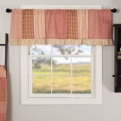 Sawyer Mill Red Ruffled Valance Dark Red