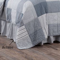 Sawyer Mill Blue Gathered Bedskirt