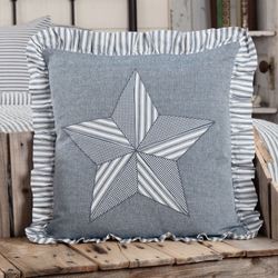 Sawyer Mill Blue Star Flanged Pillow 18 Square