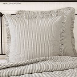 Hatteras Patch Ruffled European Sham Light Almond