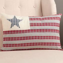 Hatteras Patch Tailored Flag Pillow Dark Red Rectangle