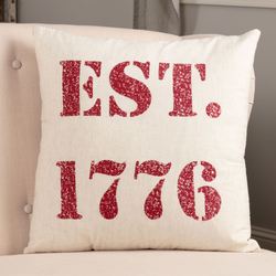 Hatteras Patch Tailored 1776 Pillow Light Almond 18 Square