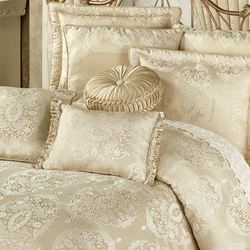 Francesca Flanged Piped Sham Light Gold