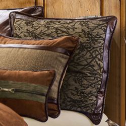 Highland Lodge Piped Sham Sage European