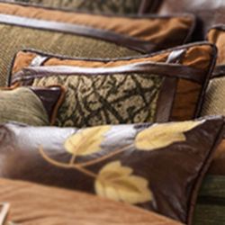 Highland Lodge Piped Pillow Sage 18 Square