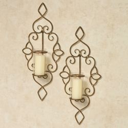 Tandi Wall Sconces Antique Gold Pair