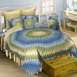 Arcadia Star Patchwork Quilt Dark Blue