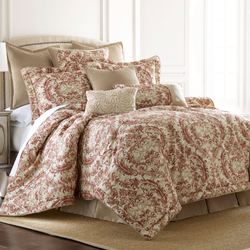 Savannah Damask Comforter Set Cinnabar
