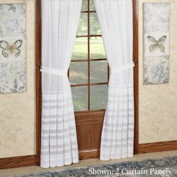 Jasmine Voile Tab Top Curtain Panel Off White