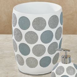 Dotted Circles Wastebasket Off White
