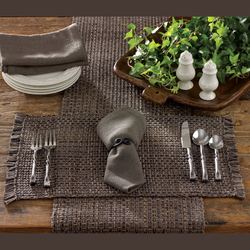 Tweed Basics Table Runner Charcoal 13 x 54