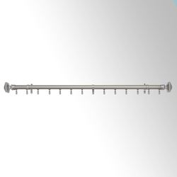 Conway Decorative Curtain Rod Set Silver