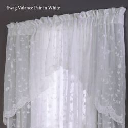 Nataliyah Sheer Swag Valance Pair 80 x 36