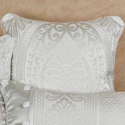 Bianco Piped Pillow White 18 Square