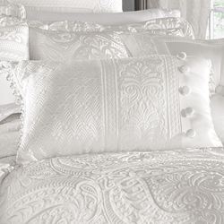 Bianco Tailored Pillow White Rectangle