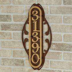 Paris Vertical House Number Address Wall Sign