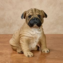 Precious Pug Sculpture Multi Warm