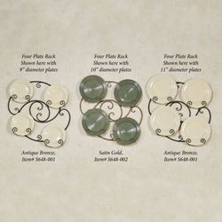 Laylla Plate Rack Satin Gold Four Plate