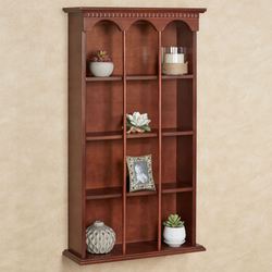 MacKenzie Vertical Curio Shelf Classic Cherry