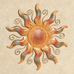 Fiesta Sun Metal Wall Art Multi Warm