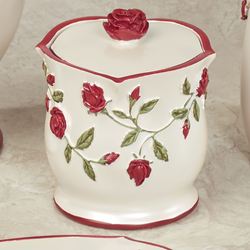 Vining Rose Covered Jar Pearl