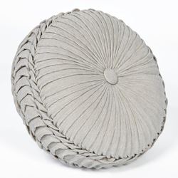 Windsor Tufted Pillow Gray Round