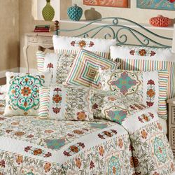 Cote d Azur Embroidered Sham Light Cream