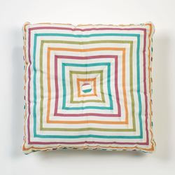 Cote d Azur Tufted Pillow Light Cream 18 Square