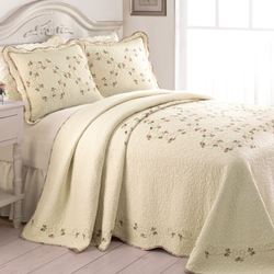 Felisa Quilted Bedspread Light Cream
