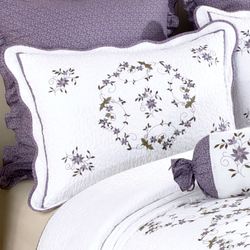 Gwen Quilted Sham White Standard