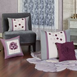 Harmony Embroidered Pillow Orchid Rectangle