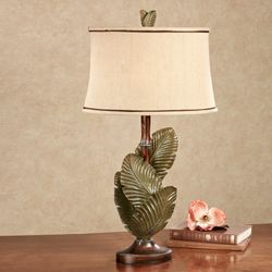 Layered Palms Table Lamp Loden
