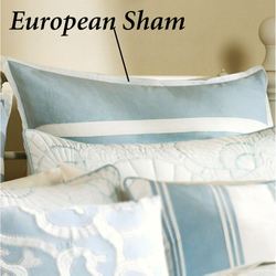 Crystal Beach Tailored European Sham White