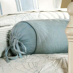 Crystal Beach Quilted Neckroll Pillow Sky Blue