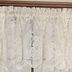 Floral Vine Lace Tailored Valance 60 x 18
