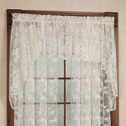 Floral Vine Lace Swag Valance Pair 60 x 38