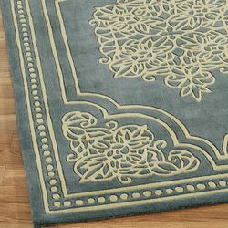 Lucia Lace Rectangle Rug Steel Blue