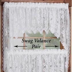 Dogwood Lace Swag Valance Pair 70 x 38
