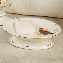 Gilded Bird Soap Dish Ivory