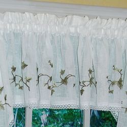 Garden Path Tailored Valance White 56 x 12