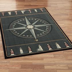 Small Retangle Compass Rug Area Rugs, Round Rugs | Touch of Class
