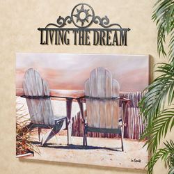 Living the Dream Wall Art Sign Black
