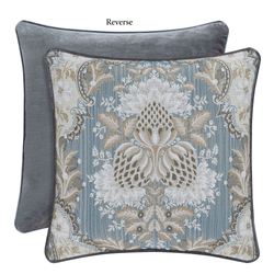 Crystal Palace Reversible Piped Pillow French Blue 18 Square