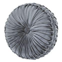 Crystal Palace Tufted Pillow French Blue Round