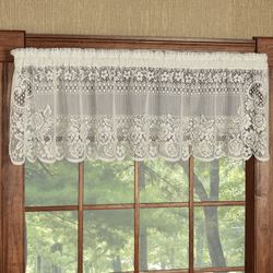 Victorian Lace Scalloped Valance 60 x 16