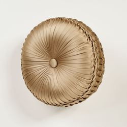 Devonshire Tufted Pillow Antique Gold Round