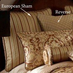 Botticelli II Reversible Corded Sham Brown European
