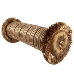 Botticelli II Fringed Pillow Brown Neckroll